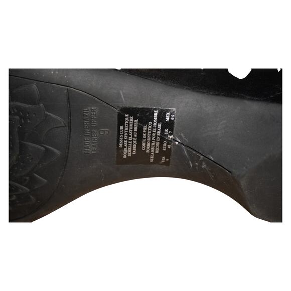 Kenneth Cole Reaction Black Leather Mary Jane Wedge Heels Women’s Size 9 Comfort - Picture 6 of 9